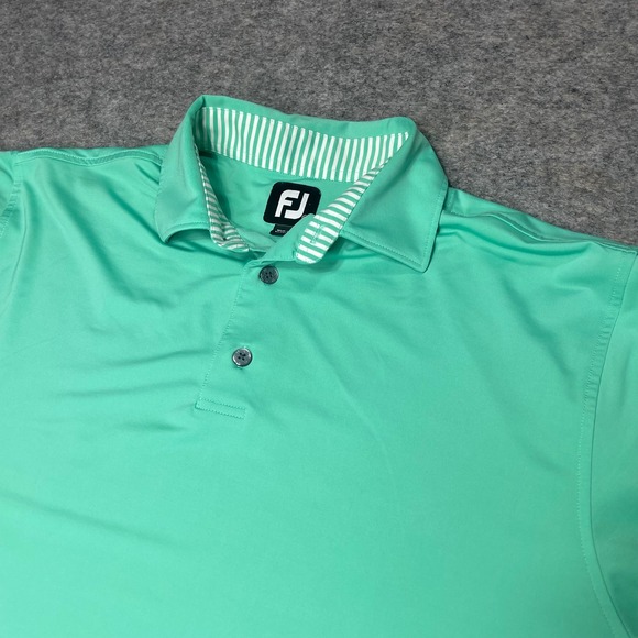FootJoy Golf Polo Shirt Mens Medium Green The Tribute Short Sleeve - Picture 1 of 7